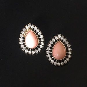 Charlotte Russe Peach Teardrop Shaped Earrings